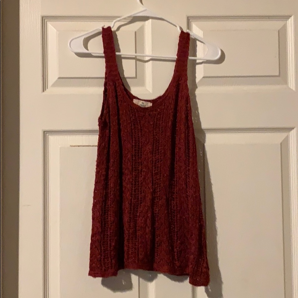 Burgundy Kitted Tank! Size M